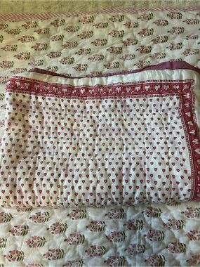 Roller rabbit pink hearts baby quilt